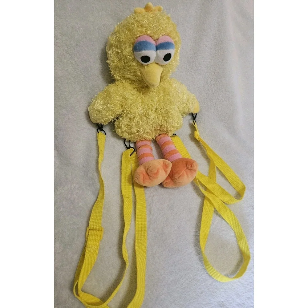 Sesame Street Big Bird Backpack Miniso 2019 Plush Yellow Rare Bag